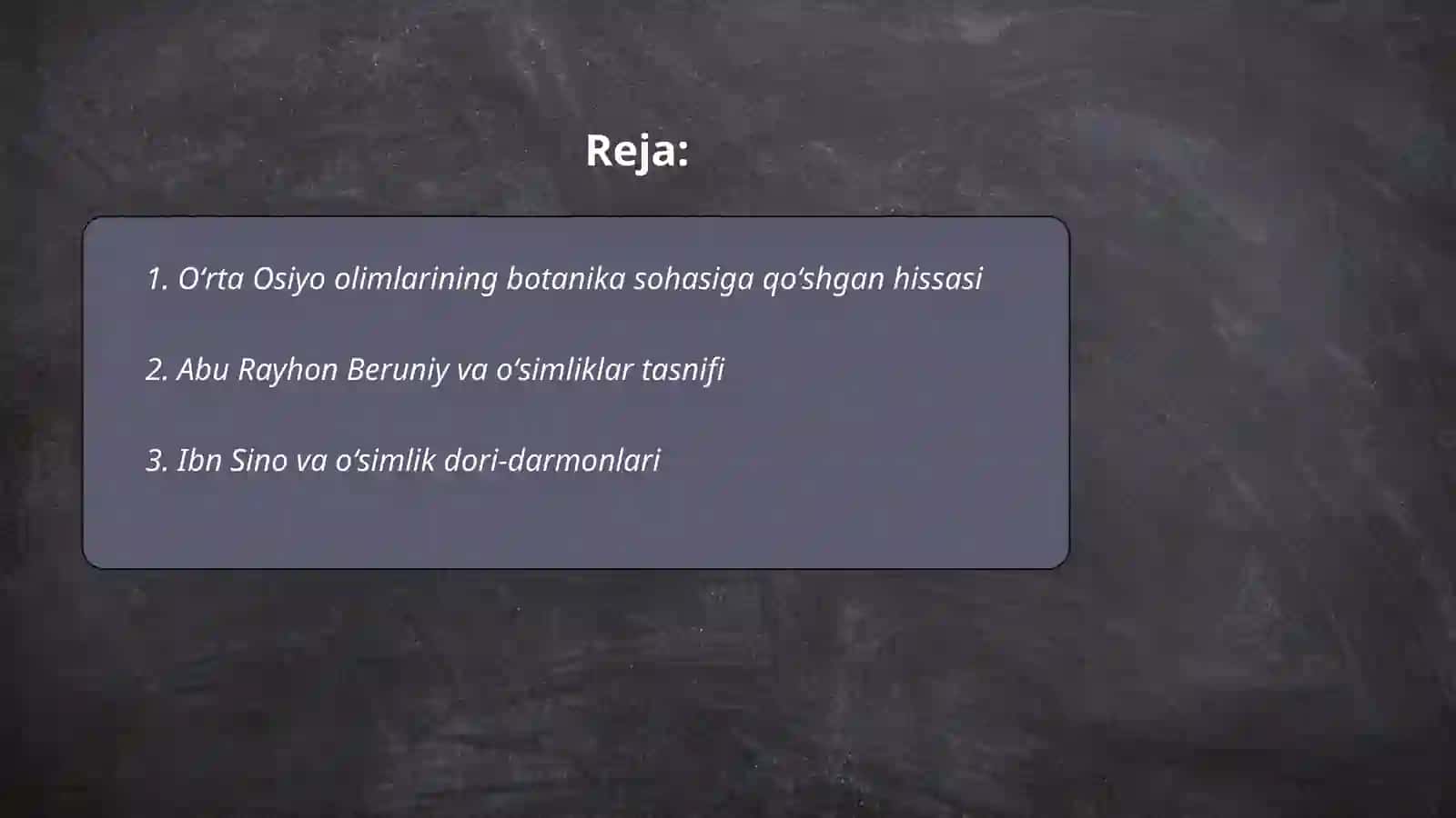 Oʻrta Osiyo olimlarining oʻsimliklar haqidagi fikrlari 2