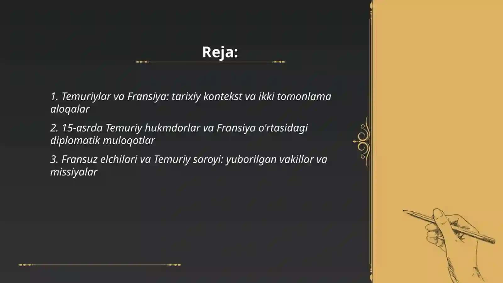 Temuriylar va Fransiya 2
