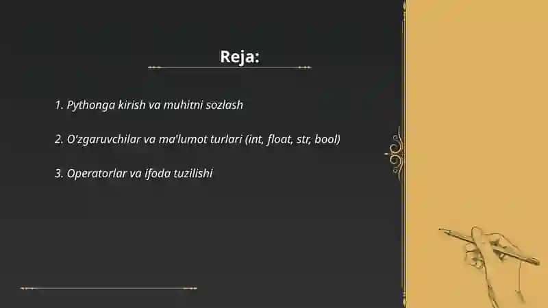 Python dasturlash tili 2