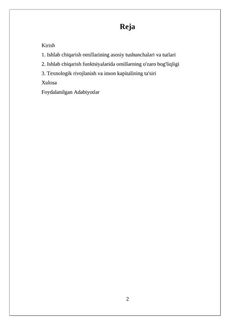 Ishlab chiqarish omillari 2