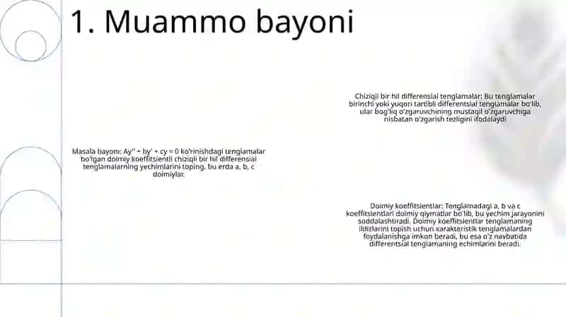 Chiziqli bir hil differensial tenglamalar 2