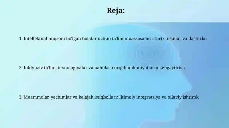 Aqliy rivojlanishda nuqsoni bulgan bolalar uchun ta'lim muasasalari 2
