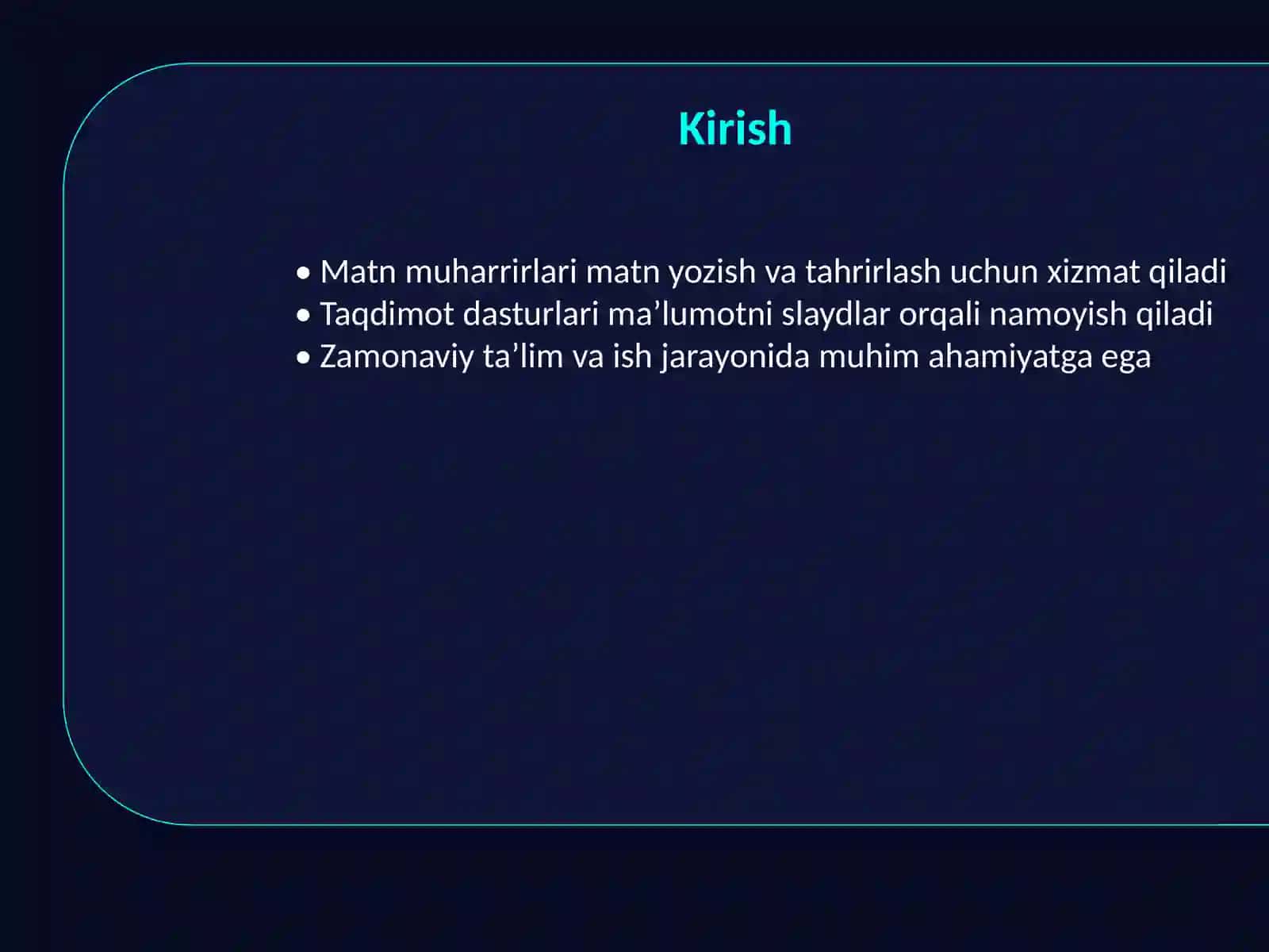 Matn muharrirlari SLAYD 2