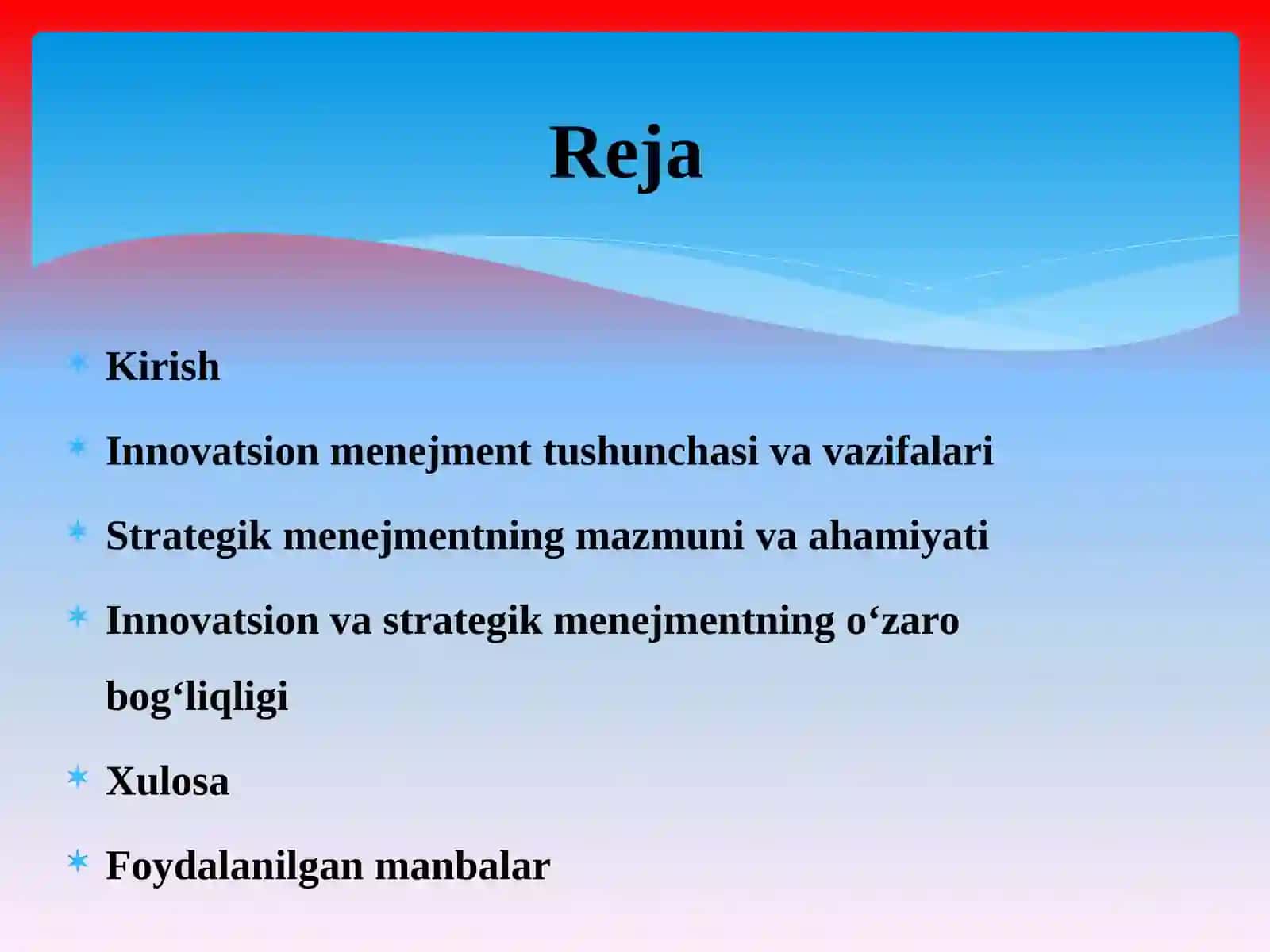 Innovatsion va strategik menejmentning mazmuni 2