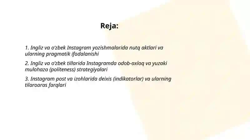 Ingliz va o‘zbek tillaridagi ijtimoiytarmoq yozishmalarining pragmalingvistlik xususiyatlari 2