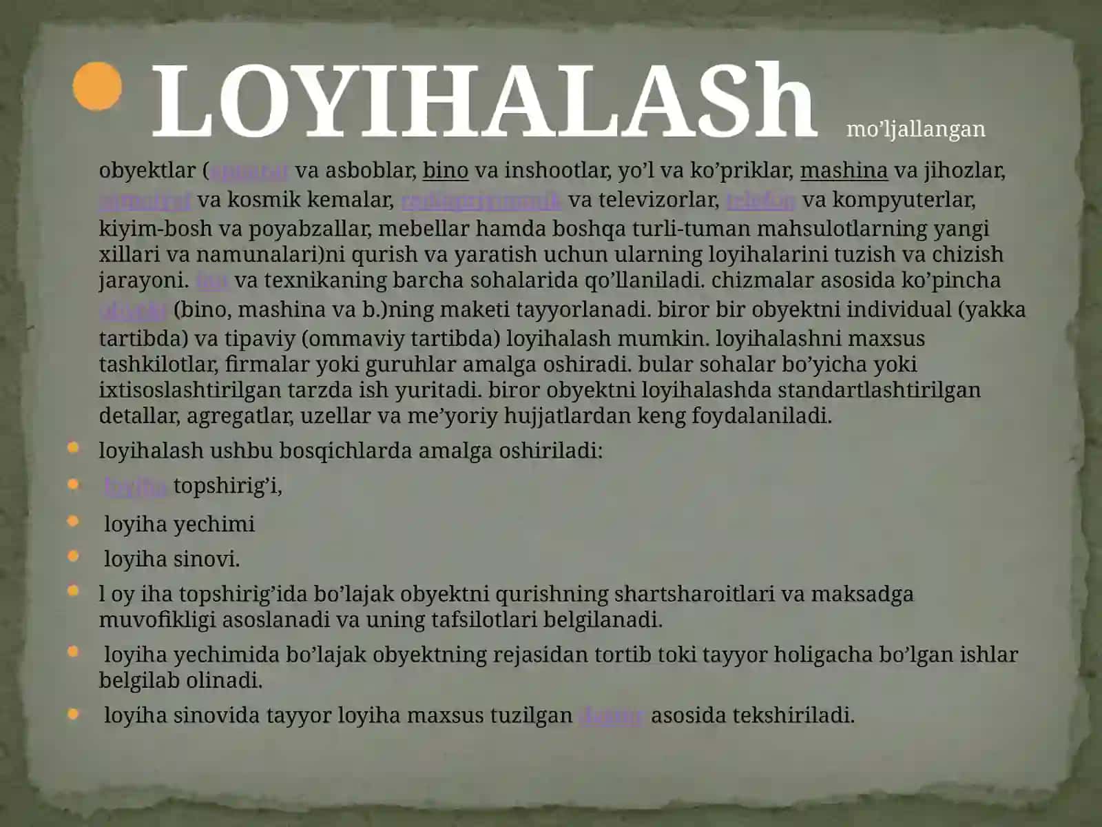 QURILISH LOYIXA TASHKILOTLARIDATOPOGRAFO-GEODEZIKISHLARNI TASHKIL ETISH 2