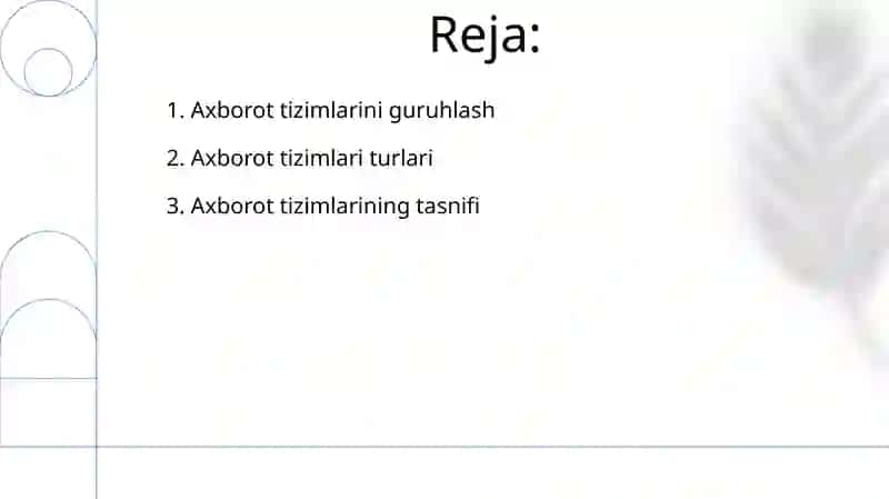 Axborot tizimlarining tasnifi 2