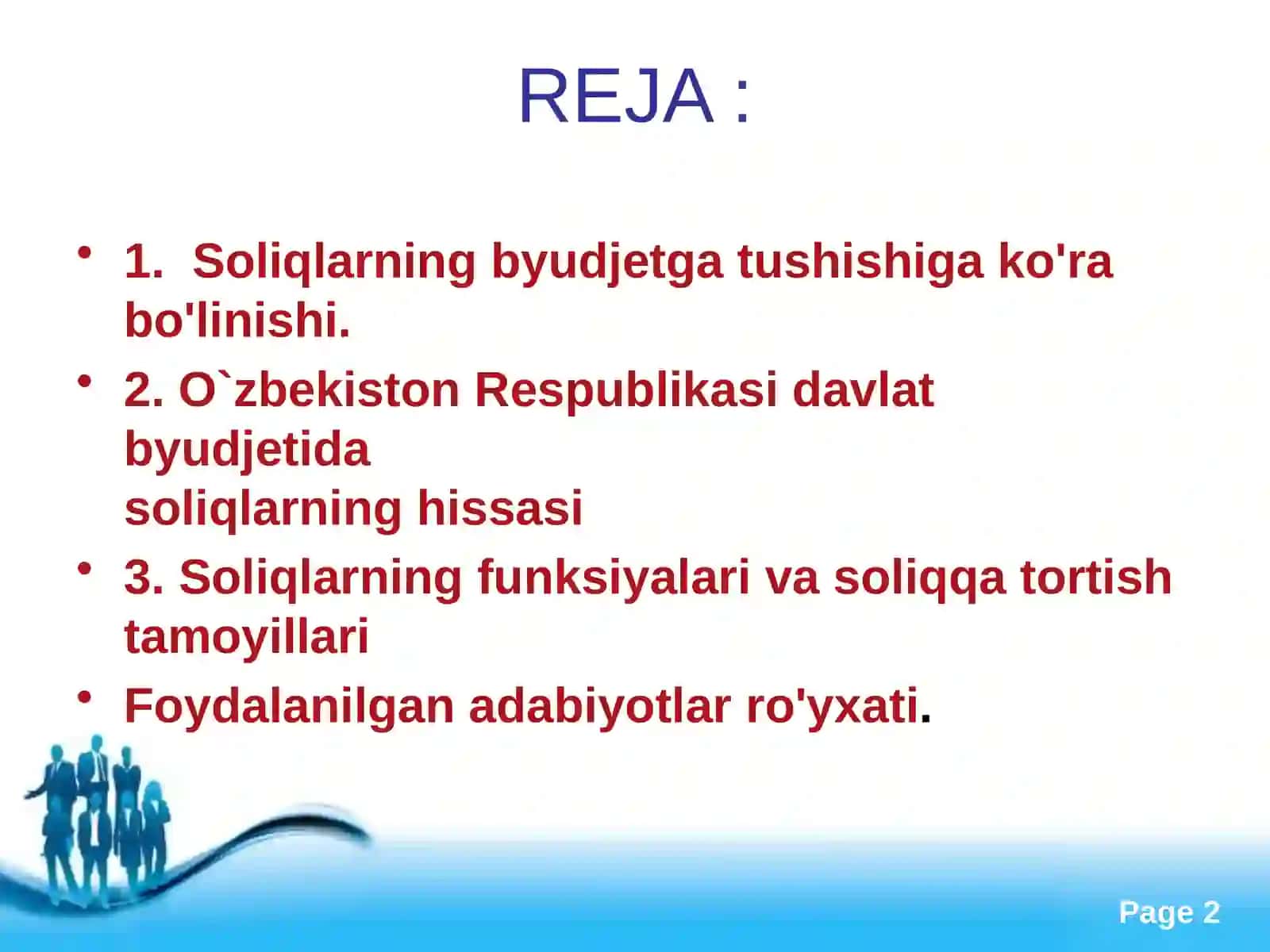 Soliqlar Tizimi Davlat Byudjeti Tizimi 2