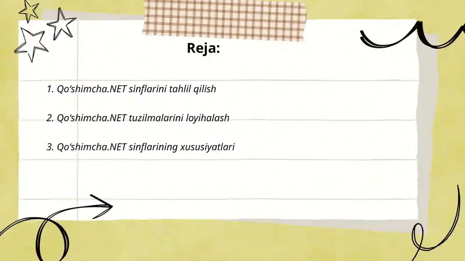 Qoʻshimcha.NET sinflari va tuzilmalari 2