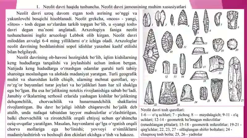 O‘rta Osiyoning neolit davri ibtidoiy manzilgohlari 2