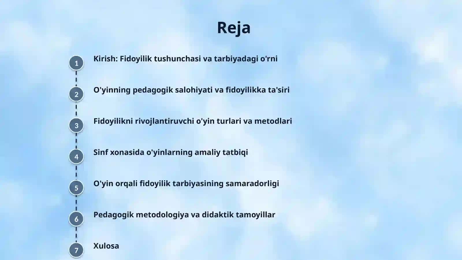 Oʻyin vositasida fidoyilik tarbiyasida 2