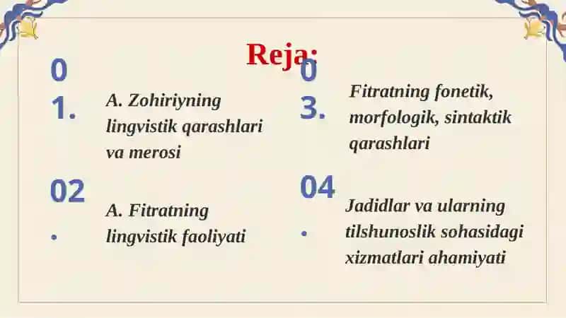 A.Zohiriy va Fitratning o‘zbek tilshunosligi dagi o‘rni 2