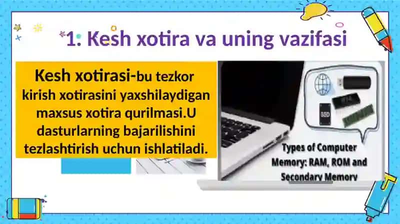 Kesh xotira vazifasi 2