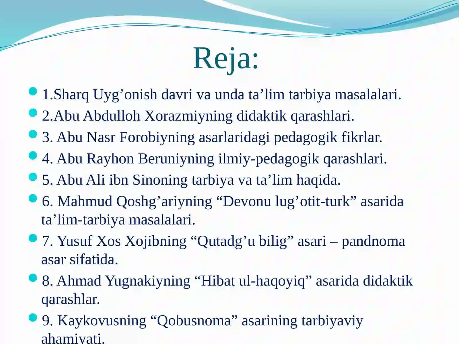 Sharq Uyg’onish davrida ta’limiy-axloqiy, pedagogik fikrlarning rivojlanishi 2