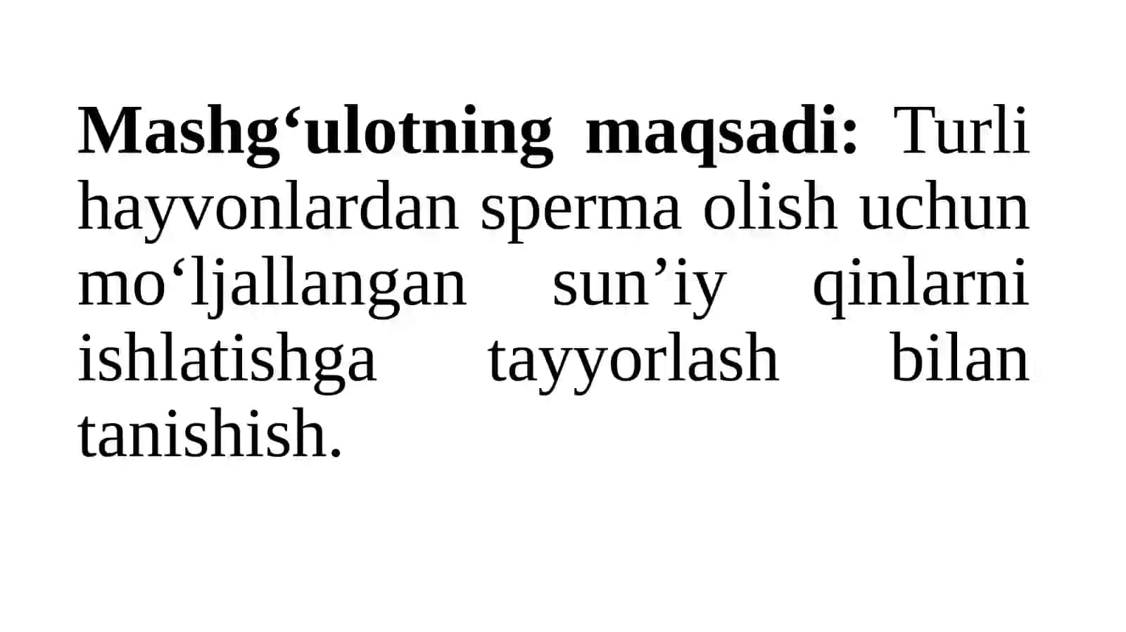 Sperma olish usullari 2
