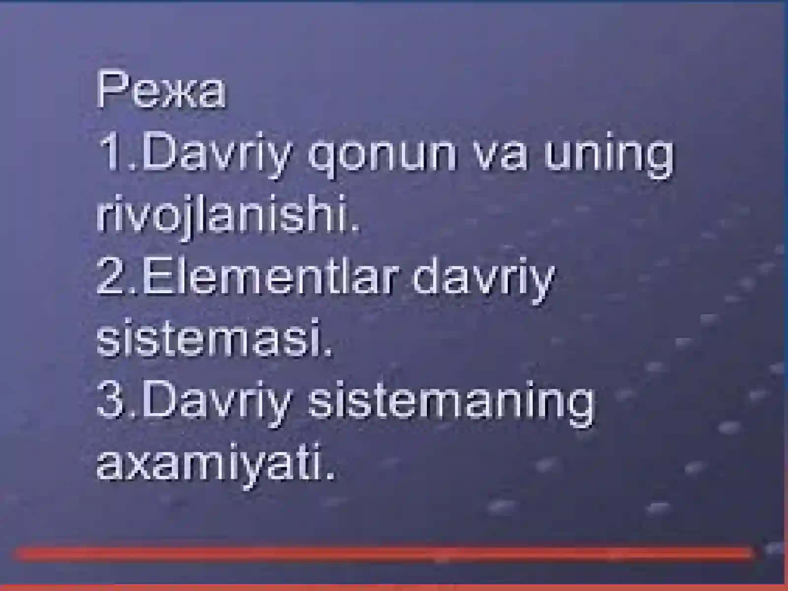 Davriy sistema va davriy xossalar 2