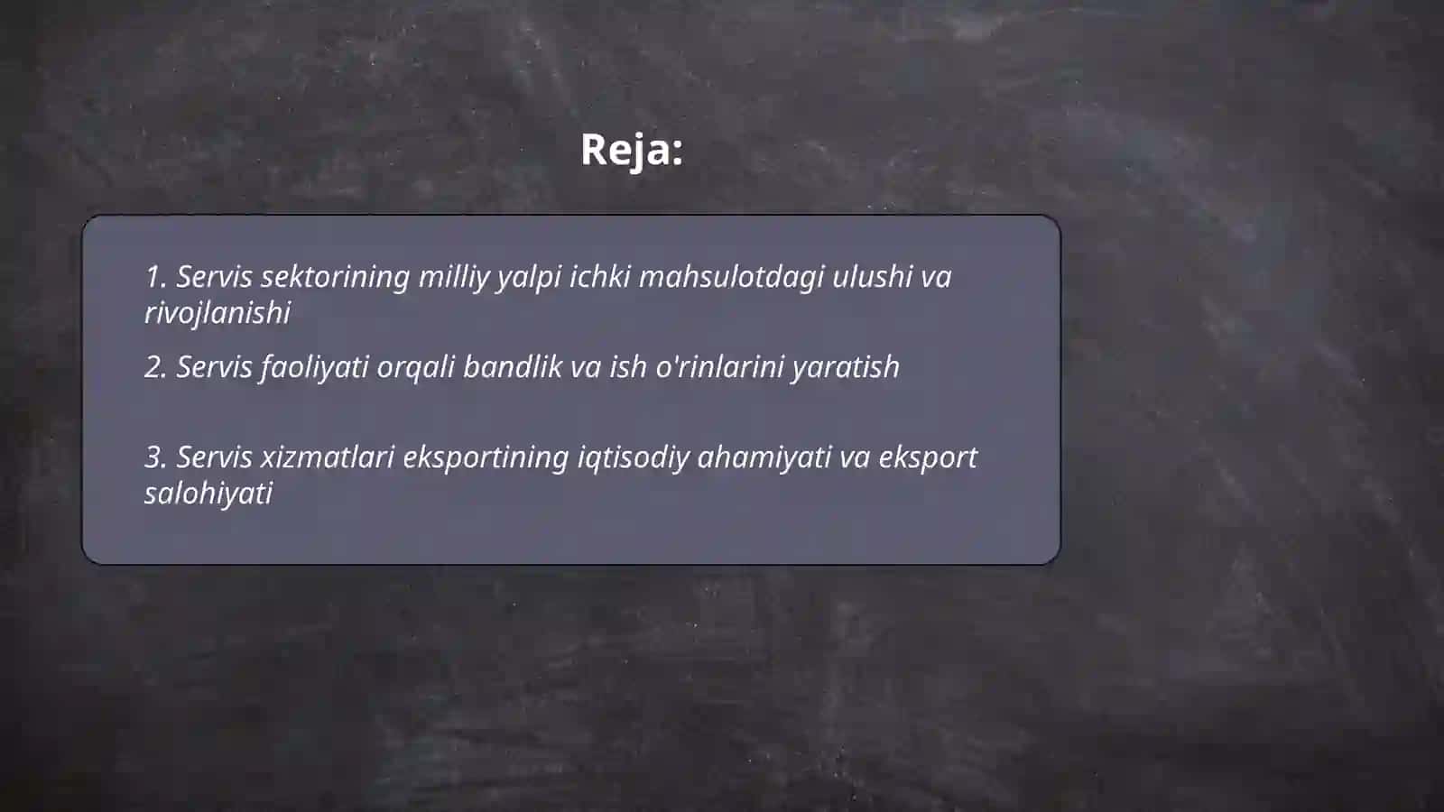 Servis faoliyatini mamlakat ijtimoiy iqtisodiy ahamiyati 2