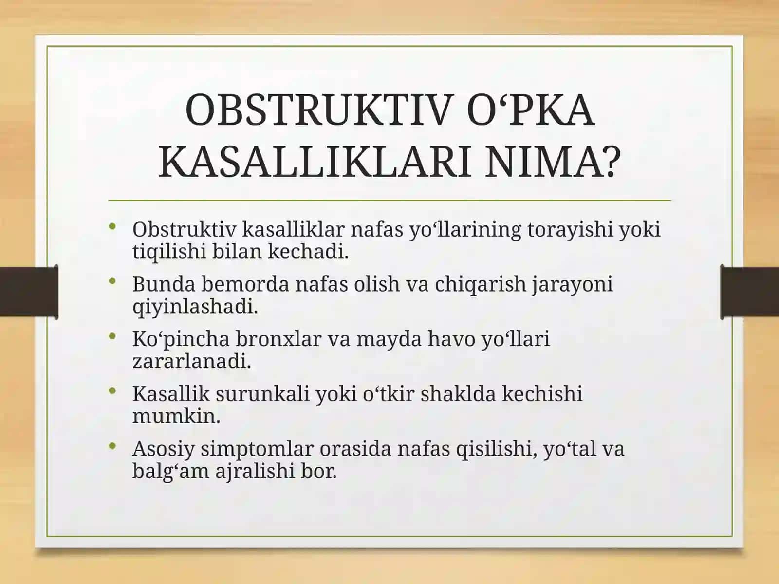 BOLALARDA O'PKANING OBSTRUKTIV KASALLIKLARI 2