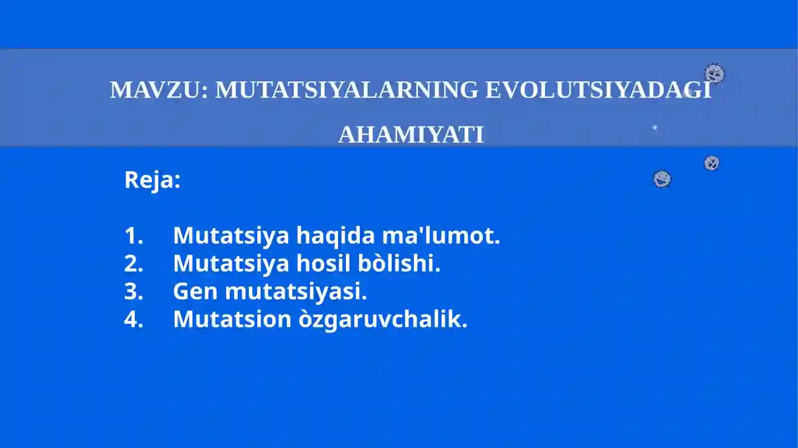 MUTATSIYALARNING EVOLUTSIYADAGI AHAMIYATI 2