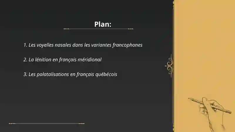 Les caractéristiques phonétiques spécifiques dans les variantes de la langue étudiée 2
