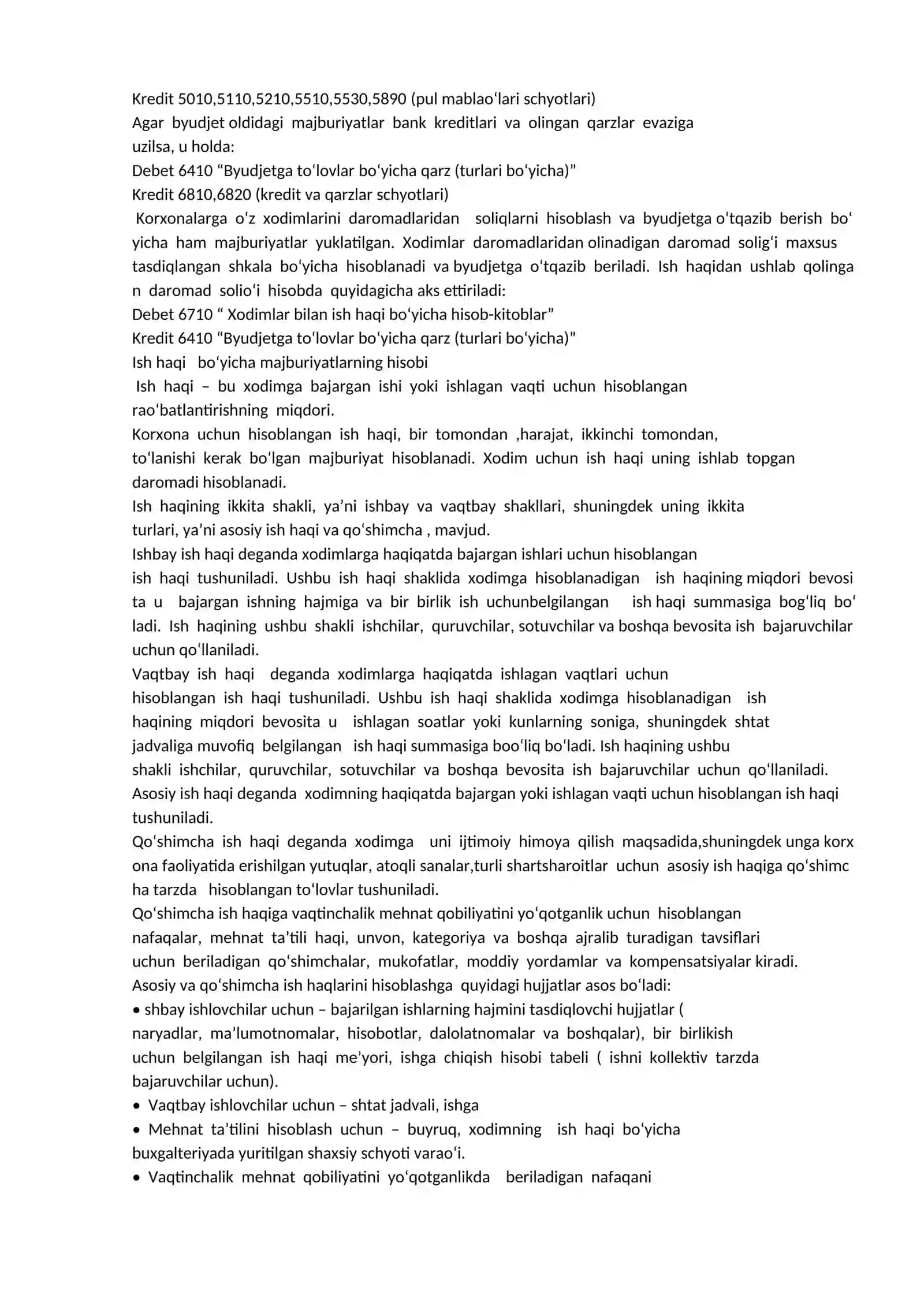 Byudjetga to‘lovlar bo‘yicha qarzlarni hisobga olish 2