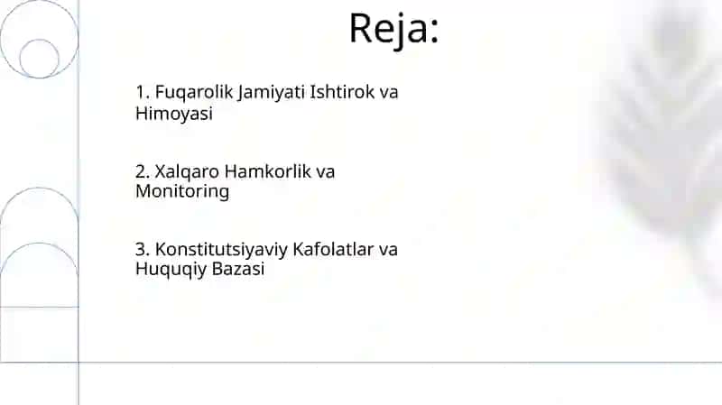 Oʻzbekistonda inson huquqlari va erkinliklari kafolatining yaratilishi 2