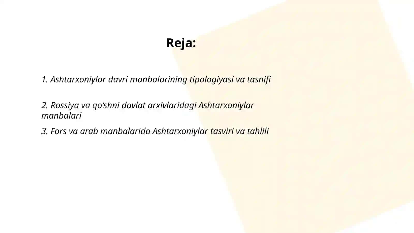 Ashtarxoniylar davri oid manbalar va adabiyot tahlili 2