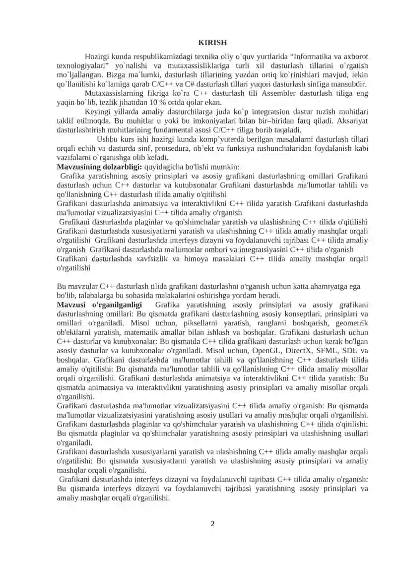 C++da grafikani dasturlashning asosiy usullari30000 2