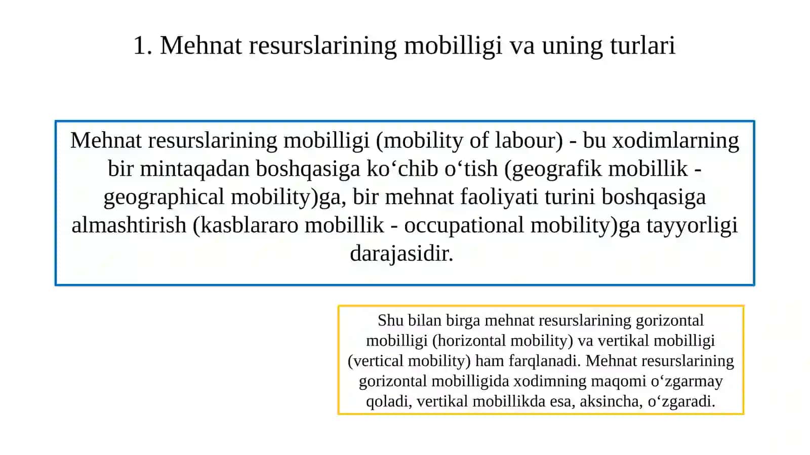 Mehnat bozorida mehnat resurslarining mobilligi va migratsiyasi 2