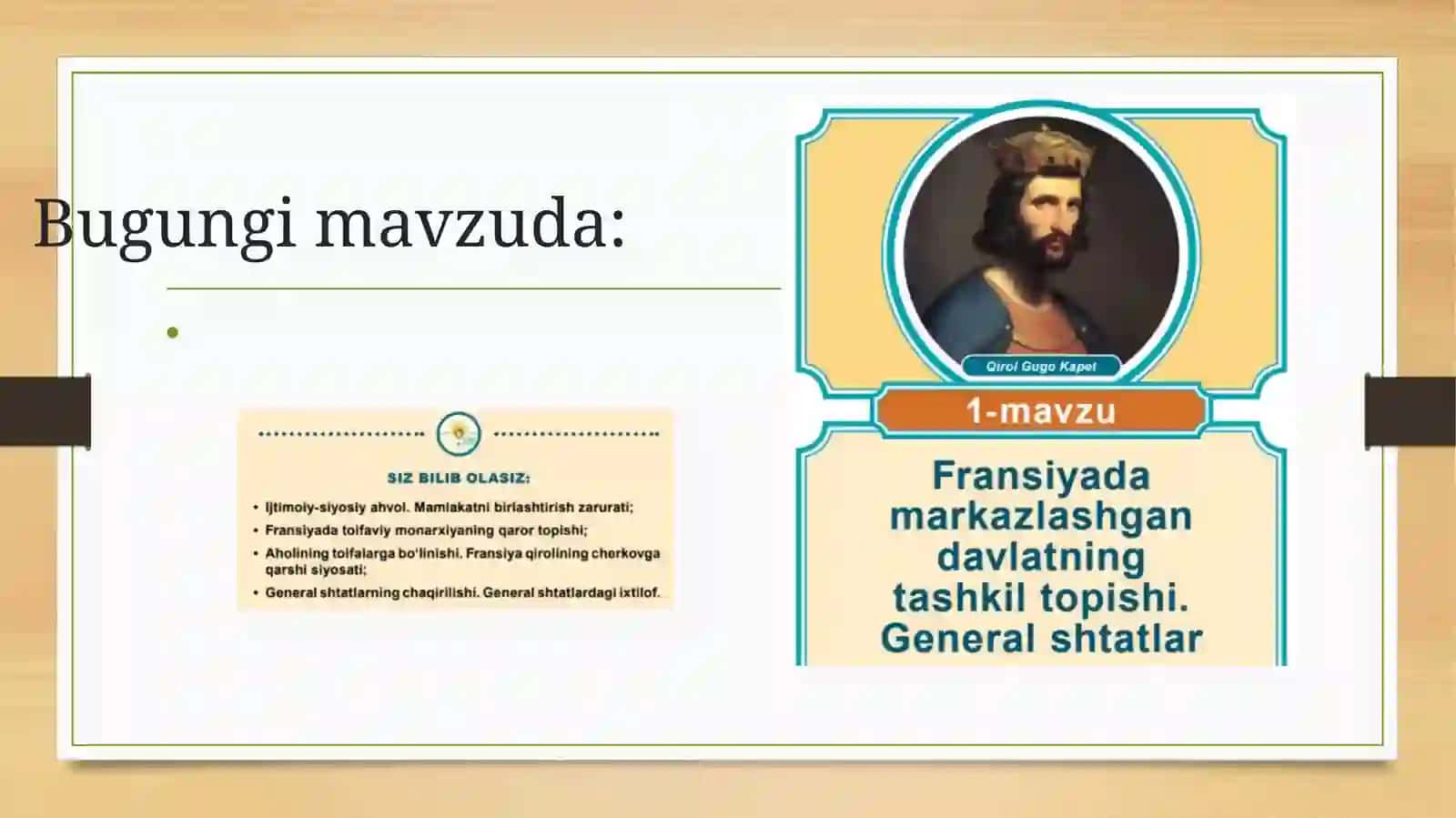 Fransiyada markazlashgan davlatning tashkil topishi. General shtatlar 2