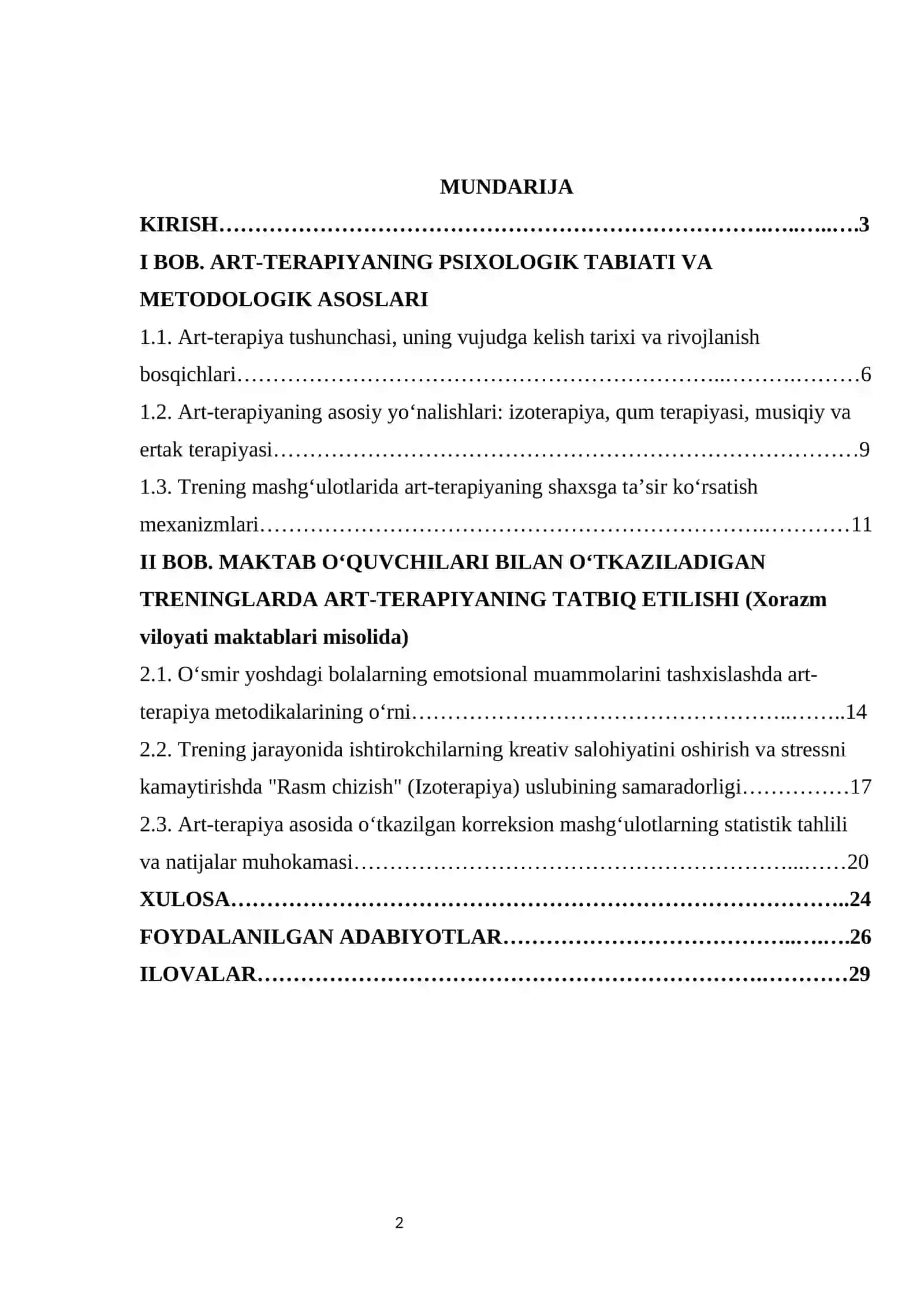 ART terapiya kurs ishi        ART terapiya mavzusida kurs ishi 2