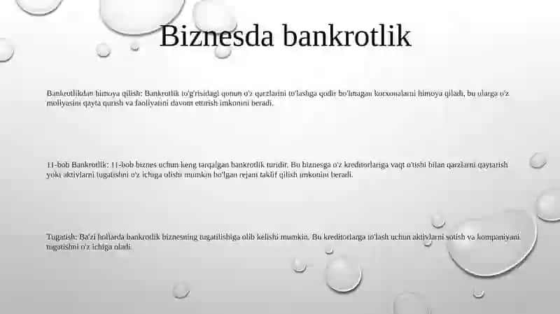 Biznes Faoliyatida Bankrod 2