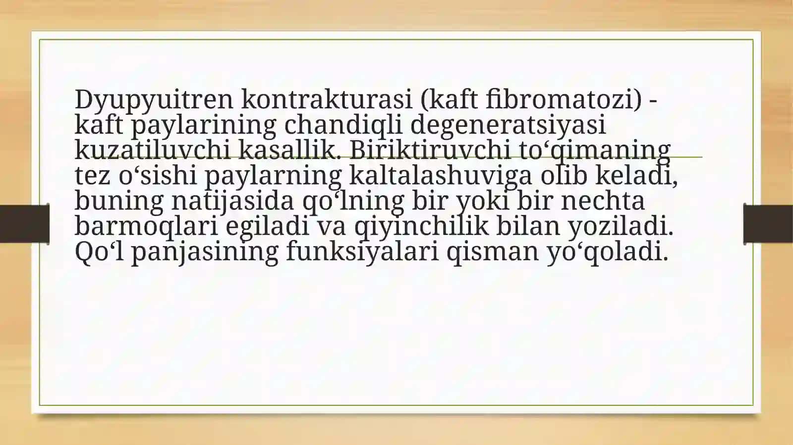 Dyupyuitren kontrakturasi 2