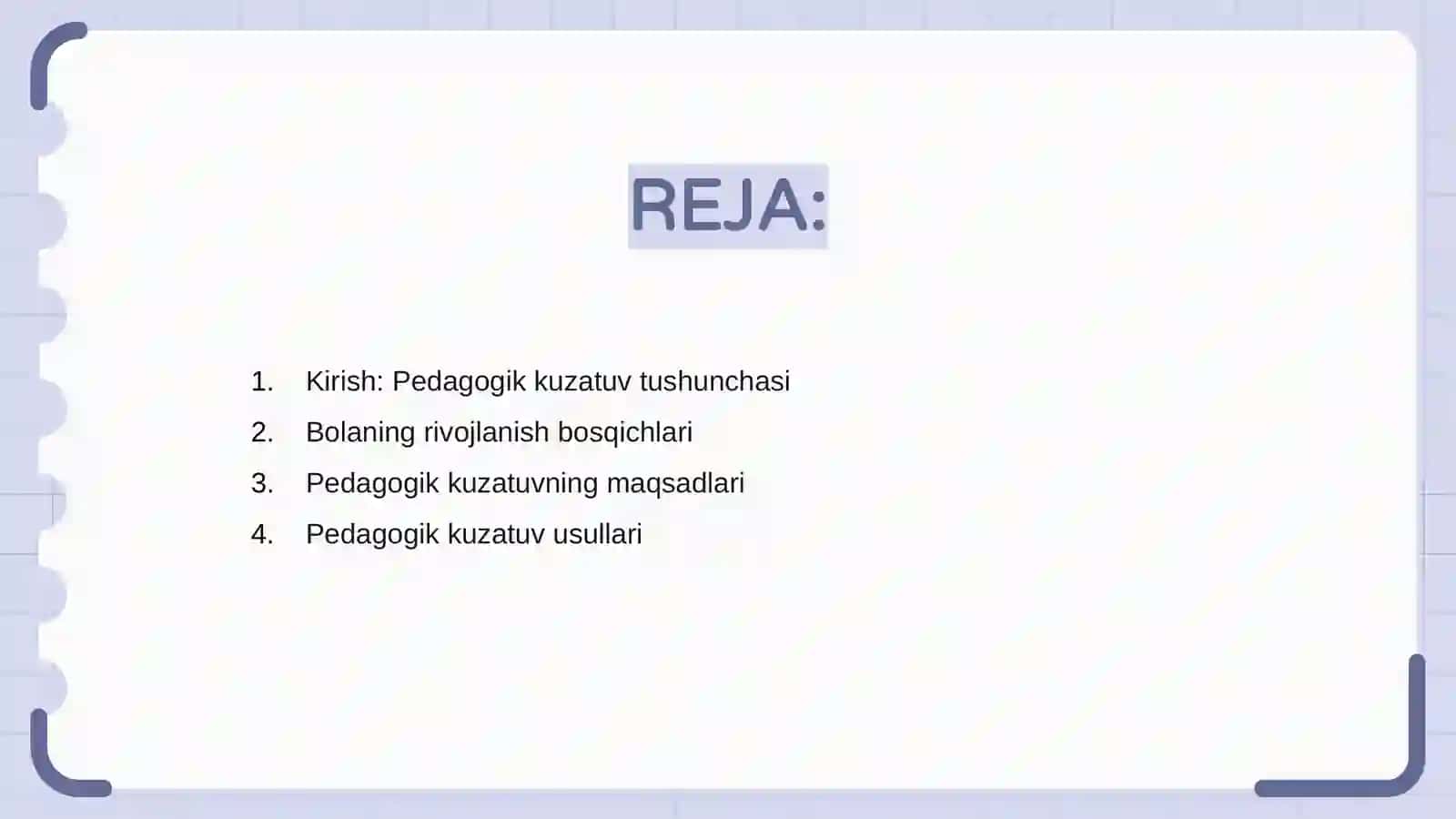 Pedagogik kuzatuv 2