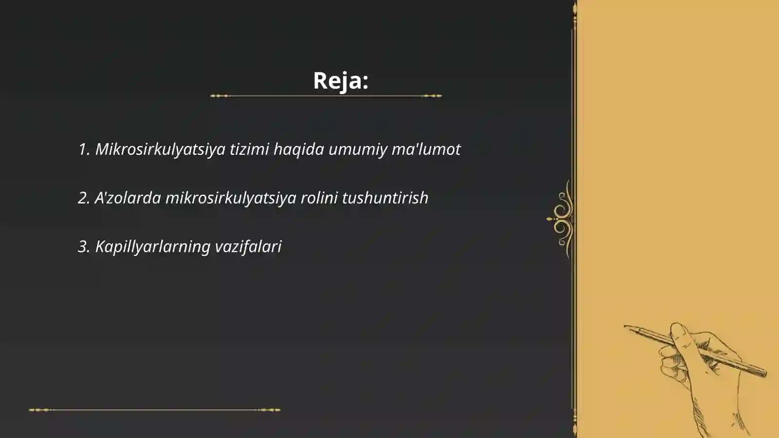 A'zolarda mikrot sirkulyatsiya.venalarda qonning harakatlanishi 2
