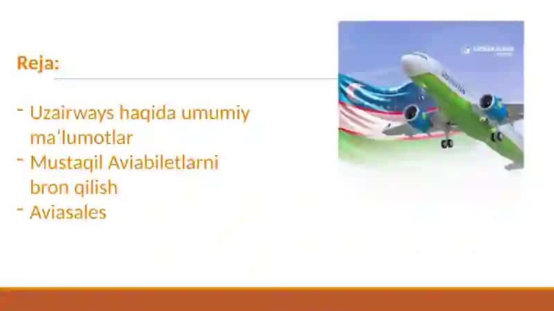 Aviabiletlarni bron qilish 2
