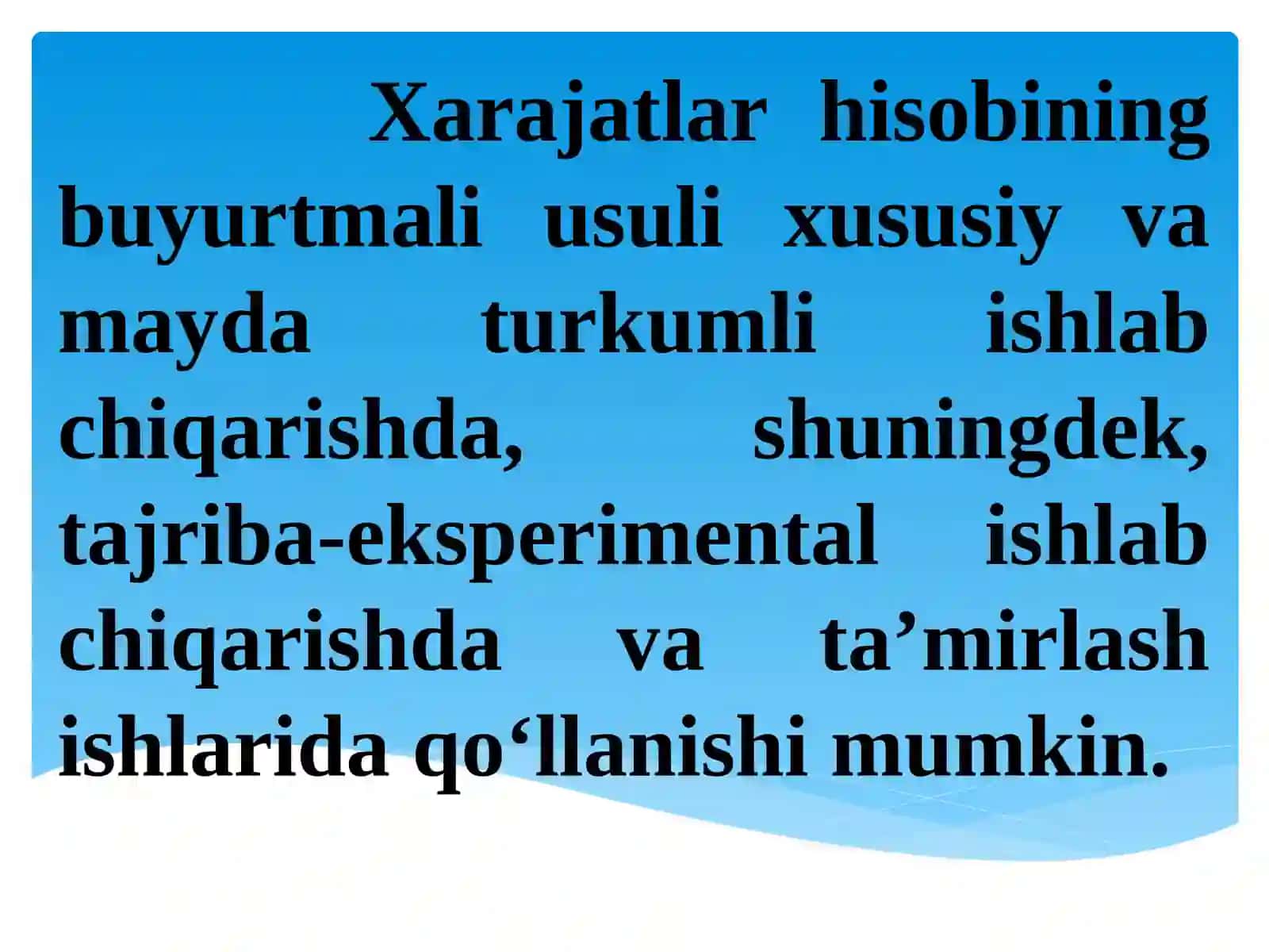 Kalkulyatsiya usullari 2