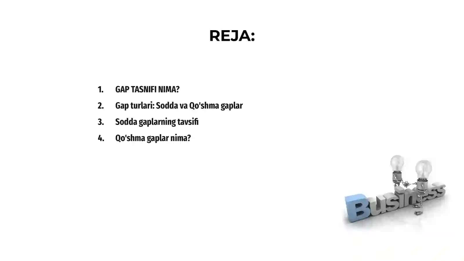 Gap tasnifi.Sodda va qo'shma gaplar 2