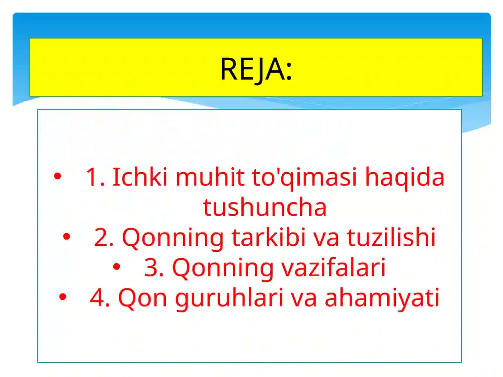 Ichki muhit to'qimasi haqida tushuncha 2