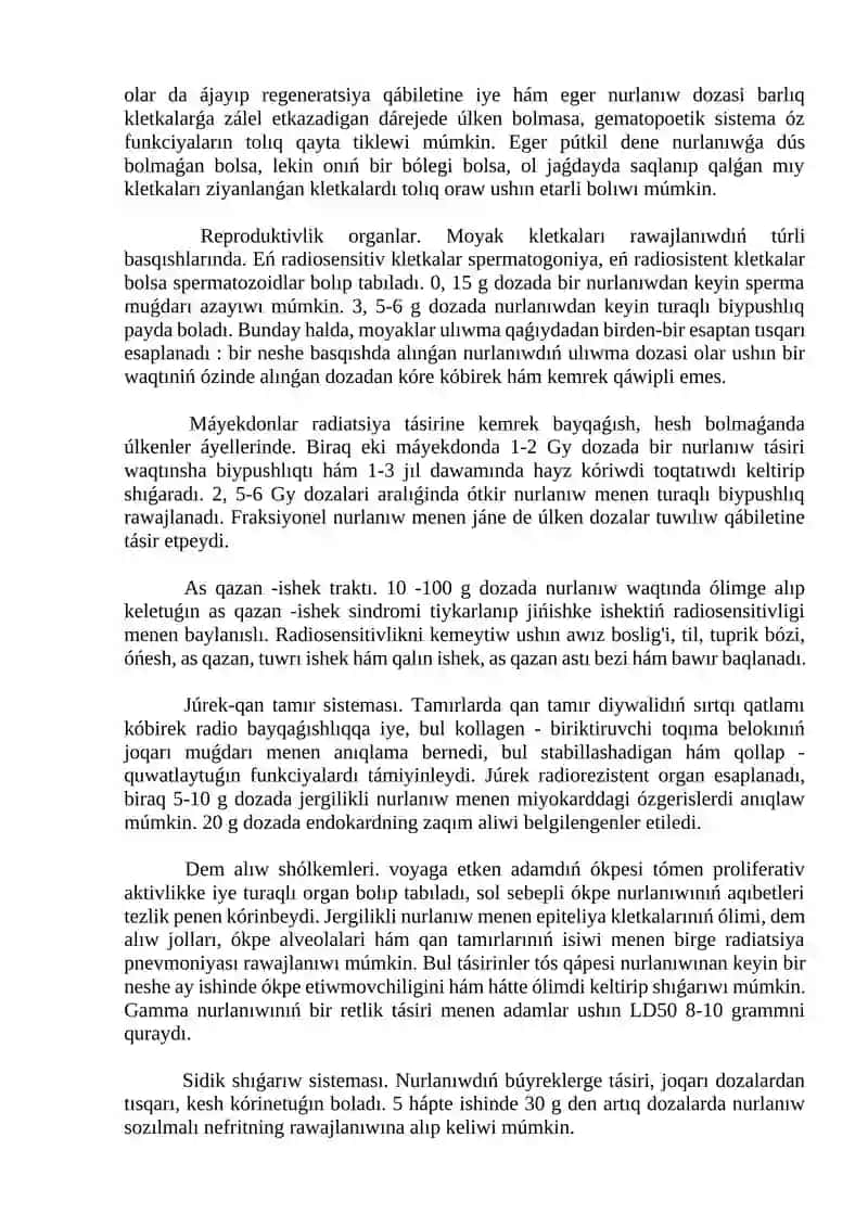 Radioaktiv tásirinde emlenedigan kesellikler 2