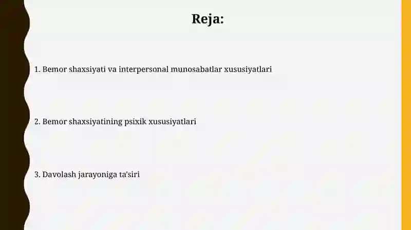 Davolash jarayoniga ta'siri 2
