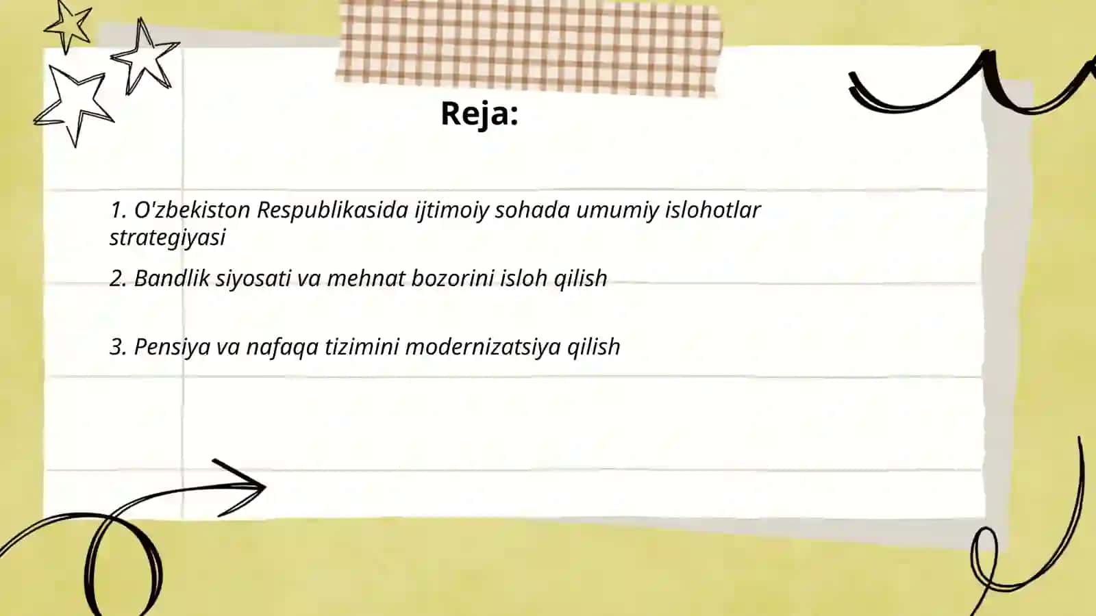 O'zbekiston Respublikasida ijtimoiy sohadagi islohotlar 2