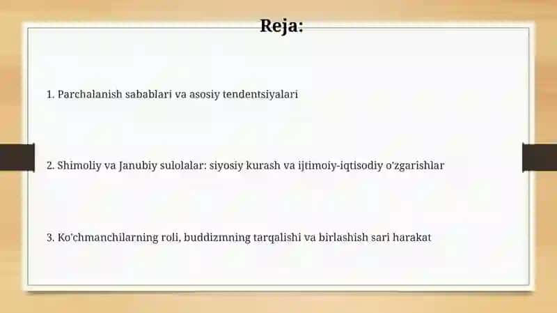 V - VI asrlarda Xitoyning siyosiy tarqoqligi 2