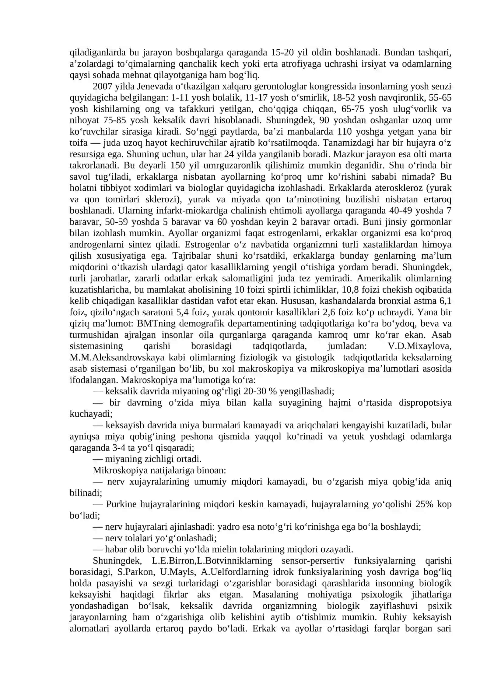 11-mavzu. Inson hayotining keksalik davri haqidagi qarashlar (2 soat) 2