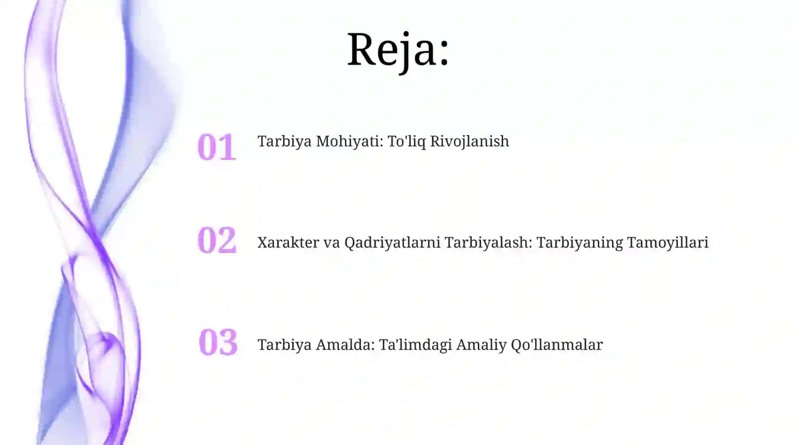 Tarbiya Fanining Mazmuni 2