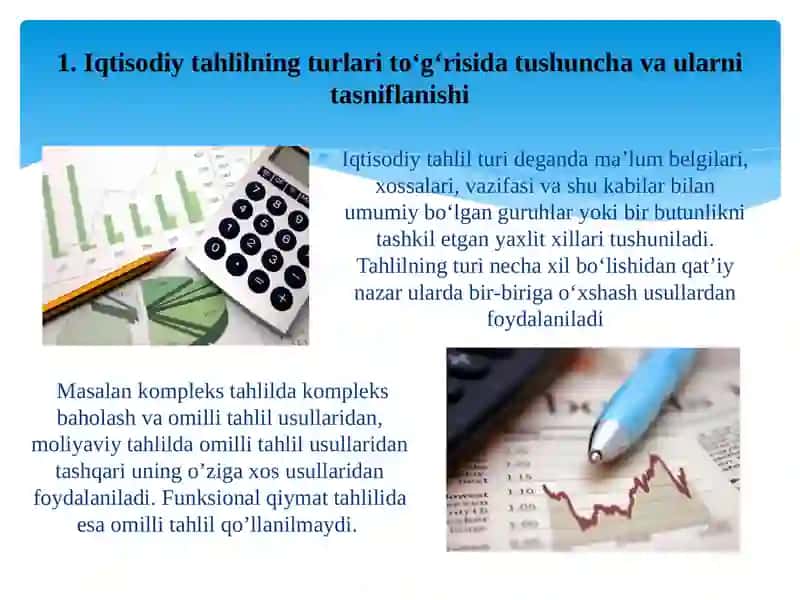 Iqtisodiy tahlilning turari va ularning axborot manbalari 2