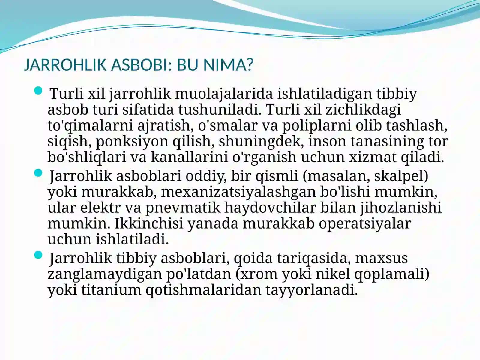 Zamonaviy xirurgik asboblar 2