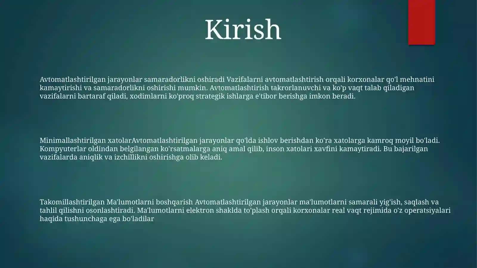 Jarayonlarni Avtomatlashtirishning Axamiyati 2