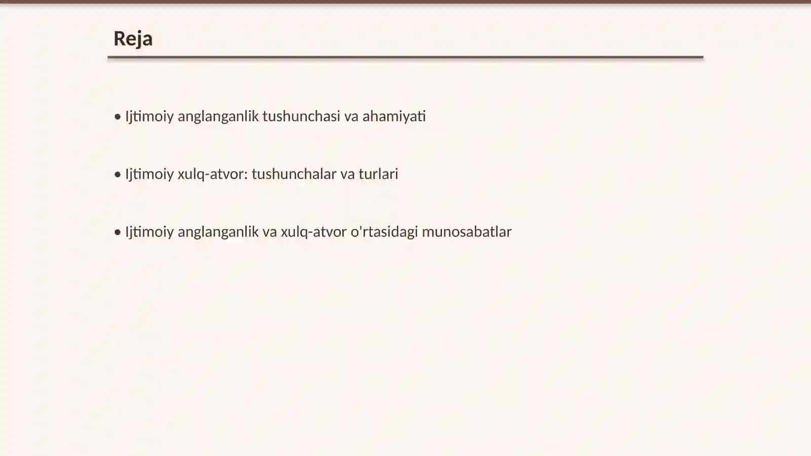 Ijtimoiy anglanganlik va ijtimoiy xulq-atvor 2