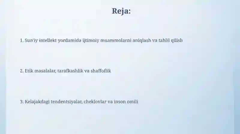 Sun'iy intellekt yordamida ijtimoiy muammolarni aniqlash va tahlil qilish 2